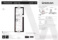 2 pokoje, apartament 41,67 m², piętro 2, oferta nr 309/09, Warzelnia II, Poznań, Antoninek-Zieliniec-Kobylepole, Kobylepole, ul. Majakowskiego 309