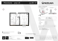 2 pokoje, apartament 52,66 m², piętro 4, oferta nr 309/18, Warzelnia II, Poznań, Antoninek-Zieliniec-Kobylepole, Kobylepole, ul. Majakowskiego 309