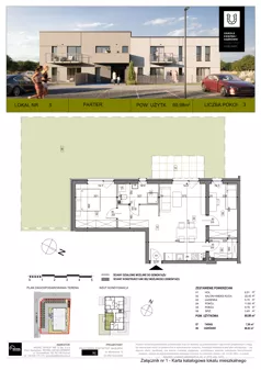 3 pokoje, mieszkanie 60,98 m², parter, oferta nr 5, Osiedle Księżnej Dąbrówki – ostatni etap: Gościniec, Dąbrówka, ul. Gościniec
