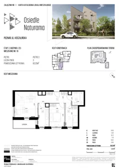 3 pokoje, mieszkanie 60,25 m², piętro 3, oferta nr 22J/19, Naturama II, Poznań, Strzeszyn, Strzeszyn, ul. Koszalińska 22