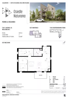 3 pokoje, mieszkanie 65,45 m², piętro 1, oferta nr 22L/06, Naturama III, Poznań, Strzeszyn, Strzeszyn, ul. Koszalińska 22