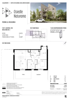 3 pokoje, mieszkanie 55,27 m², piętro 1, oferta nr 22L/05, Naturama III, Poznań, Strzeszyn, Strzeszyn, ul. Koszalińska 22