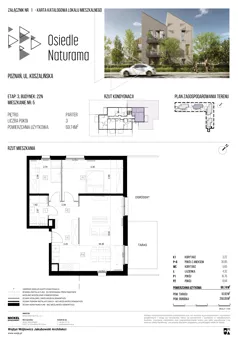 3 pokoje, mieszkanie 69,74 m², parter, oferta nr 22N/05, Naturama III, Poznań, Strzeszyn, Strzeszyn, ul. Koszalińska 22