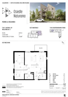 3 pokoje, mieszkanie 76,69 m², piętro 1, oferta nr 22P/12, Naturama III, Poznań, Strzeszyn, Strzeszyn, ul. Koszalińska 22
