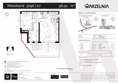 3 pokoje, apartament 96,91 m², parter, oferta nr 309E/07, Warzelnia II, Poznań, Antoninek-Zieliniec-Kobylepole, Kobylepole, ul. Majakowskiego 309
