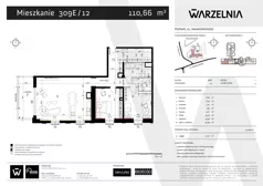 3 pokoje, apartament 110,66 m², piętro 1, oferta nr 309E/12, Warzelnia II, Poznań, Antoninek-Zieliniec-Kobylepole, Kobylepole, ul. Majakowskiego 309