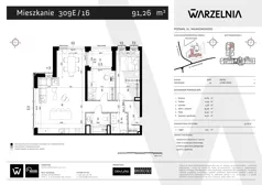 3 pokoje, apartament 91,26 m², piętro 1, oferta nr 309E/16, Warzelnia II, Poznań, Antoninek-Zieliniec-Kobylepole, Kobylepole, ul. Majakowskiego 309