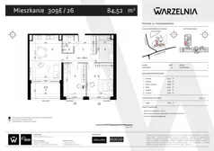 3 pokoje, apartament 84,52 m², piętro 2, oferta nr 309E/26, Warzelnia II, Poznań, Antoninek-Zieliniec-Kobylepole, Kobylepole, ul. Majakowskiego 309