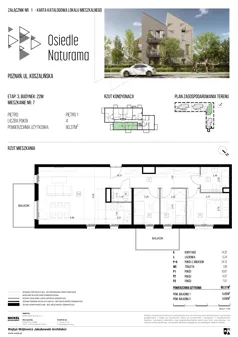 4 pokoje, mieszkanie 80,37 m², piętro 1, oferta nr 22M/07, Naturama III, Poznań, Strzeszyn, Strzeszyn, ul. Koszalińska 22