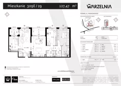 4 pokoje, apartament 127,47 m², piętro 2, oferta nr 309E/29, Warzelnia II, Poznań, Antoninek-Zieliniec-Kobylepole, Kobylepole, ul. Majakowskiego 309