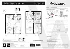 4 pokoje, apartament 127,91 m², piętro 3, oferta nr 309E/33, Warzelnia II, Poznań, Antoninek-Zieliniec-Kobylepole, Kobylepole, ul. Majakowskiego 309