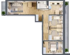 4 pokoje, mieszkanie 78,93 m², piętro 2, oferta nr LAK2M14, Lipa Piotrowska, Wrocław, Lipa Piotrowska, Psie Pole, ul. Szałwiowa 6