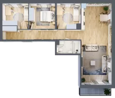 4 pokoje, mieszkanie 84,28 m², piętro 2, oferta nr LAK2M08, Lipa Piotrowska, Wrocław, Lipa Piotrowska, Psie Pole, ul. Szałwiowa 6