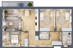 4 pokoje, mieszkanie 80,99 m², piętro 2, oferta nr LAK1M10, Lipa Piotrowska, Wrocław, Lipa Piotrowska, Psie Pole, ul. Szałwiowa 6