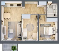 3 pokoje, mieszkanie 52,69 m², piętro 1, oferta nr LAK2M06, Lipa Piotrowska, Wrocław, Lipa Piotrowska, Psie Pole, ul. Szałwiowa 6