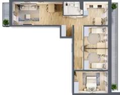 4 pokoje, mieszkanie 78,83 m², piętro 3, oferta nr LAK2M21, Lipa Piotrowska, Wrocław, Lipa Piotrowska, Psie Pole, ul. Szałwiowa 6