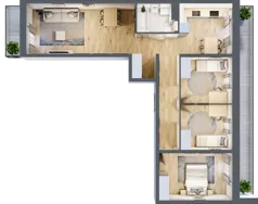4 pokoje, mieszkanie 78,95 m², piętro 4, oferta nr LAK2M28, Lipa Piotrowska, Wrocław, Lipa Piotrowska, Psie Pole, ul. Szałwiowa 6
