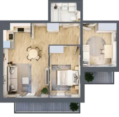 3 pokoje, mieszkanie 54,54 m², piętro 2, oferta nr LAK2M09, Lipa Piotrowska, Wrocław, Lipa Piotrowska, Psie Pole, ul. Szałwiowa 6