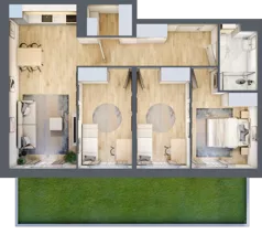 4 pokoje, mieszkanie 74,02 m², parter, oferta nr LBK1M09, Lipa Piotrowska, Wrocław, Lipa Piotrowska, Psie Pole, ul. Szałwiowa 6
