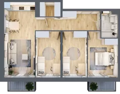 4 pokoje, mieszkanie 74,05 m², piętro 1, oferta nr LBK1M21, Lipa Piotrowska, Wrocław, Lipa Piotrowska, Psie Pole, ul. Szałwiowa 6