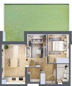 2 pokoje, mieszkanie 49,96 m², parter, oferta nr LBK1M01, Lipa Piotrowska, Wrocław, Lipa Piotrowska, Psie Pole, ul. Szałwiowa 6