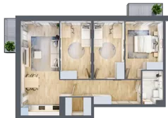 4 pokoje, mieszkanie 73,99 m², piętro 2, oferta nr LBK1M34, Lipa Piotrowska, Wrocław, Lipa Piotrowska, Psie Pole, ul. Szałwiowa 6