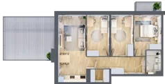 4 pokoje, mieszkanie 74,04 m², piętro 1, oferta nr LBK1M22, Lipa Piotrowska, Wrocław, Lipa Piotrowska, Psie Pole, ul. Szałwiowa 6