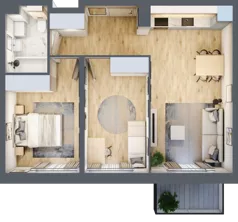 3 pokoje, mieszkanie 55,01 m², piętro 1, oferta nr LBK1M19, Lipa Piotrowska, Wrocław, Lipa Piotrowska, Psie Pole, ul. Szałwiowa 6