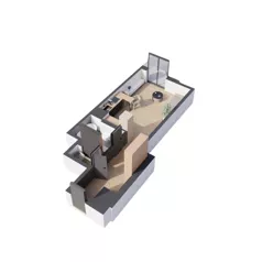 1 pokój, mieszkanie 34,71 m², piętro 2, oferta nr C2.16, Rezydencja Ogród Saski, Lublin, Wieniawa, ul. Wieniawska 7/Jasna 7
