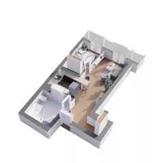 2 pokoje, mieszkanie 51,73 m², piętro 1, oferta nr A1.6, Rezydencja Ogród Saski, Lublin, Wieniawa, ul. Wieniawska 7/Jasna 7