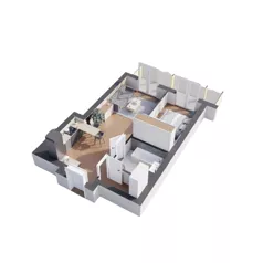 2 pokoje, mieszkanie 47,81 m², piętro 2, oferta nr A2.2, Rezydencja Ogród Saski, Lublin, Wieniawa, ul. Wieniawska 7/Jasna 7