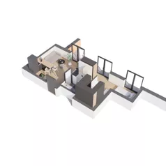 2 pokoje, mieszkanie 34,23 m², piętro 4, oferta nr B4.1, Rezydencja Ogród Saski, Lublin, Wieniawa, ul. Wieniawska 7/Jasna 7
