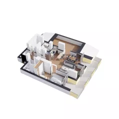 2 pokoje, mieszkanie 76,85 m², piętro 5, oferta nr C5.4, Rezydencja Ogród Saski, Lublin, Wieniawa, ul. Wieniawska 7/Jasna 7