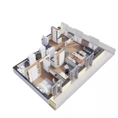 3 pokoje, mieszkanie 71,89 m², piętro 7, oferta nr D7.4, Rezydencja Ogród Saski, Lublin, Wieniawa, ul. Wieniawska 7/Jasna 7