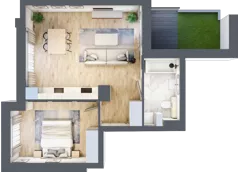 2 pokoje, apartament 47,45 m², parter, oferta nr K3.0.M11, Miasto Ogród Karłowice, Wrocław, Karłowice-Różanka, Psie Pole, ul. ks. Norberta Bończyka 40