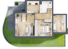 3 pokoje, apartament 65,81 m², parter, oferta nr K3.0.M13, Miasto Ogród Karłowice, Wrocław, Karłowice-Różanka, Psie Pole, ul. ks. Norberta Bończyka 40