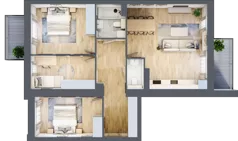 4 pokoje, apartament 82,41 m², piętro 1, oferta nr K2.1.M33, Miasto Ogród Karłowice, Wrocław, Karłowice-Różanka, Psie Pole, ul. ks. Norberta Bończyka 40