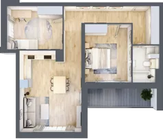 3 pokoje, apartament 71,03 m², piętro 1, oferta nr K2.1.M35, Miasto Ogród Karłowice, Wrocław, Karłowice-Różanka, Psie Pole, ul. ks. Norberta Bończyka 40