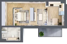 1 pokój, apartament 47,63 m², piętro 2, oferta nr K1.2.M56, Miasto Ogród Karłowice, Wrocław, Karłowice-Różanka, Psie Pole, ul. ks. Norberta Bończyka 40