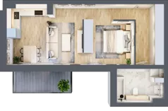 1 pokój, apartament 47,73 m², piętro 2, oferta nr K2.2.M61, Miasto Ogród Karłowice, Wrocław, Karłowice-Różanka, Psie Pole, ul. ks. Norberta Bończyka 40