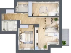 3 pokoje, apartament 68,79 m², piętro 1, oferta nr K4.1.M43, Miasto Ogród Karłowice, Wrocław, Karłowice-Różanka, Psie Pole, ul. ks. Norberta Bończyka 40