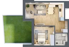 2 pokoje, mieszkanie 42,28 m², parter, oferta nr L0/K3/06, Wybrzeże Reymonta 3, Wrocław, Kleczków, Psie Pole, ul. Władysława Reymonta