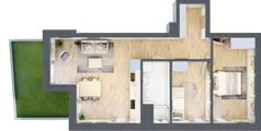 3 pokoje, mieszkanie 54,88 m², parter, oferta nr L0/K3/09, Wybrzeże Reymonta 3, Wrocław, Kleczków, Psie Pole, ul. Władysława Reymonta