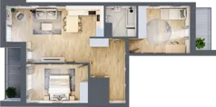 3 pokoje, mieszkanie 69,17 m², piętro 1, oferta nr L1/K3/03, Wybrzeże Reymonta 3, Wrocław, Kleczków, Psie Pole, ul. Władysława Reymonta