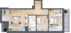 3 pokoje, mieszkanie 63,93 m², piętro 1, oferta nr L1/K3/10, Wybrzeże Reymonta 3, Wrocław, Kleczków, Psie Pole, ul. Władysława Reymonta