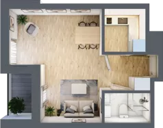 1 pokój, mieszkanie 32,14 m², piętro 3, oferta nr L3/K2/04, Wybrzeże Reymonta 3, Wrocław, Kleczków, Psie Pole, ul. Władysława Reymonta