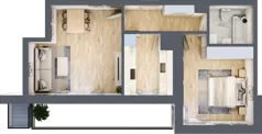 2 pokoje, mieszkanie 51,03 m², piętro 5, oferta nr L5/K2/01, Wybrzeże Reymonta 3, Wrocław, Kleczków, Psie Pole, ul. Władysława Reymonta