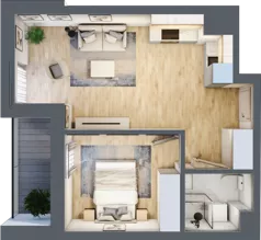 2 pokoje, mieszkanie 38,24 m², piętro 5, oferta nr L5/K3/09, Wybrzeże Reymonta 3, Wrocław, Kleczków, Psie Pole, ul. Władysława Reymonta