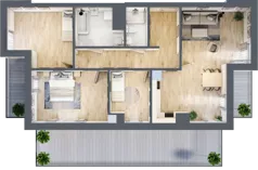 4 pokoje, mieszkanie 92,25 m², piętro 7, oferta nr L7/K1/04, Wybrzeże Reymonta 3, Wrocław, Kleczków, Psie Pole, ul. Władysława Reymonta