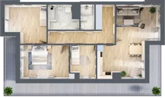 4 pokoje, mieszkanie 92,15 m², piętro 8, oferta nr L8/K1/03, Wybrzeże Reymonta 3, Wrocław, Kleczków, Psie Pole, ul. Władysława Reymonta